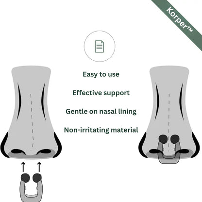 Korper™ Anti Snoring Nose Clip - Reusable Nasal Dilator for Better Airflow