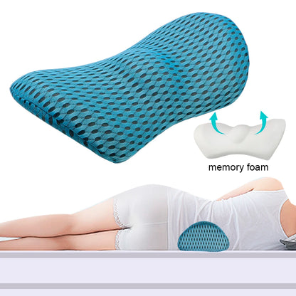 Korper™ Lumbar Support Pillow - Orthopedic Memory Foam - Mesh Back Support Car Cushion