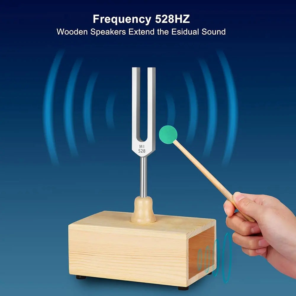 Korper™ Therapeutic Tuning Fork - With Resonant Box - Sound Therapy Meditation and Relaxation