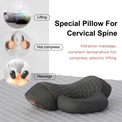Korper™ Orthopedic Neck Massage Pillow - Cervical Stretcher - Heating Vibration