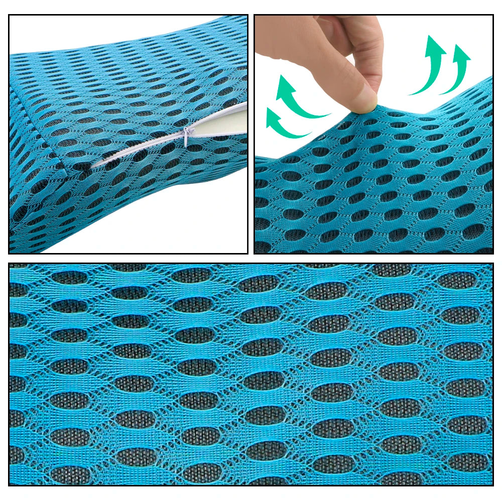 Korper™ Lumbar Support Pillow - Orthopedic Memory Foam - Mesh Back Support Car Cushion