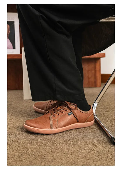 Korper™ Leather Optic Wide Toe Box Barefoot Shoes Unisex | Relieve Foot Pain