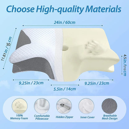 Korper™ Contoured Support Pillow - Orthopedic Memory Foam