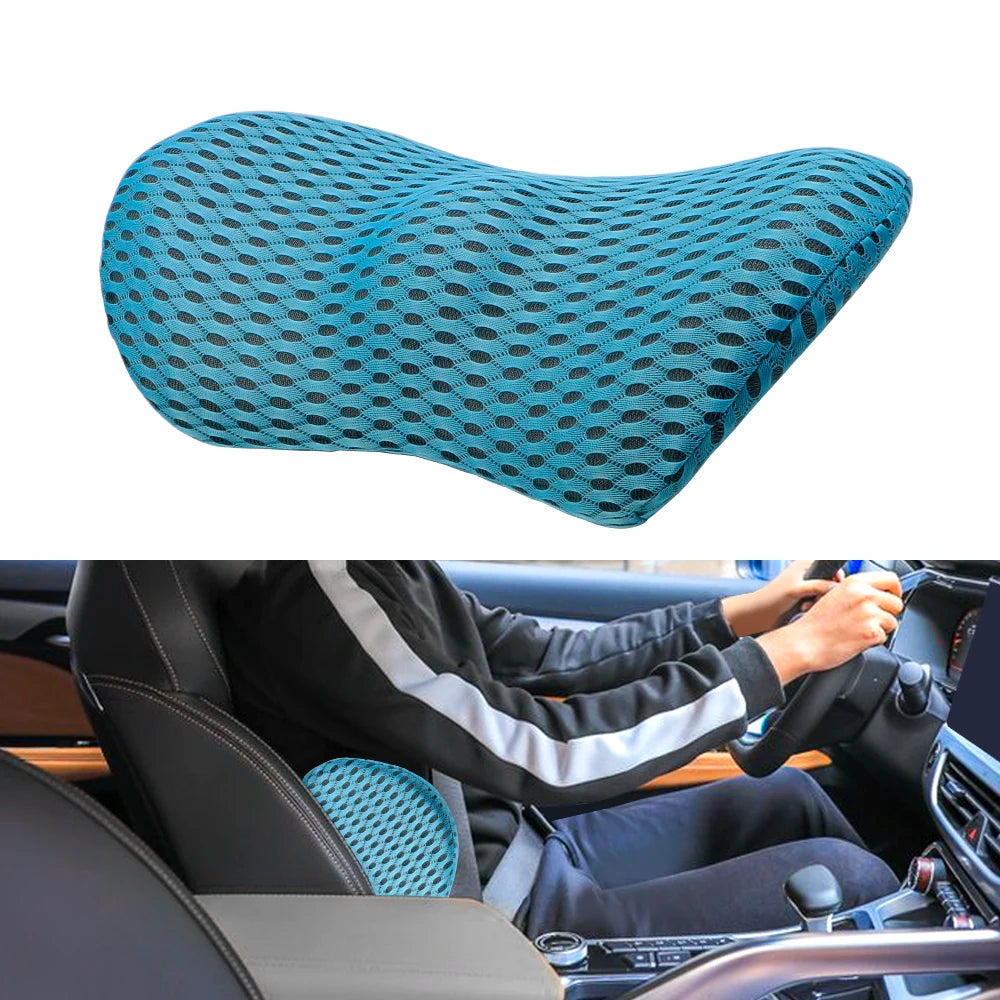 Korper™ Lumbar Support Pillow - Orthopedic Memory Foam - Mesh Back Support Car Cushion