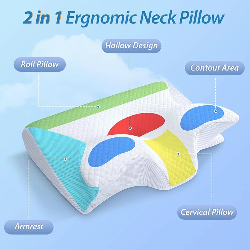 Korper™ Contoured Support Pillow - Orthopedic Memory Foam