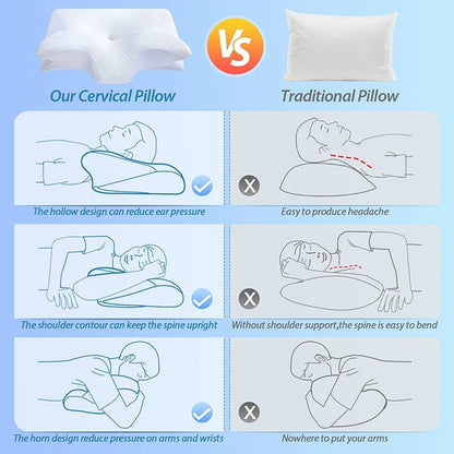 Korper™ Contoured Support Pillow - Orthopedic Memory Foam
