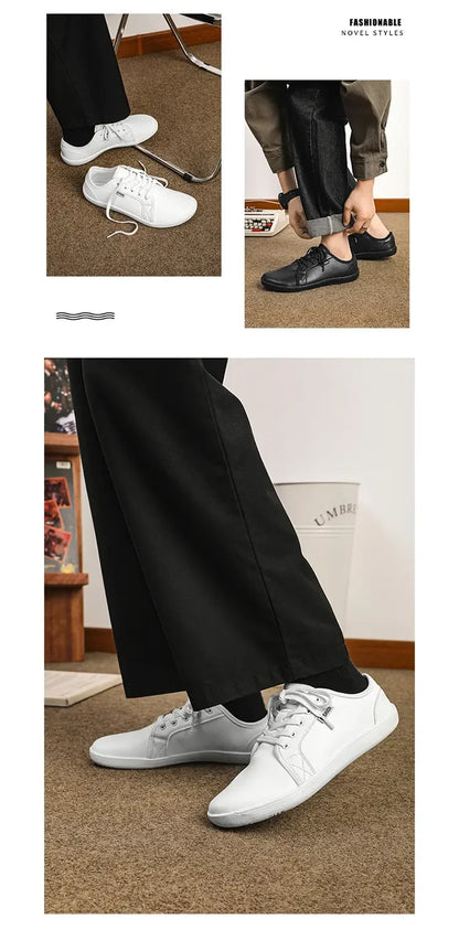 Korper™ Leather Optic Wide Toe Box Barefoot Shoes Unisex | Relieve Foot Pain