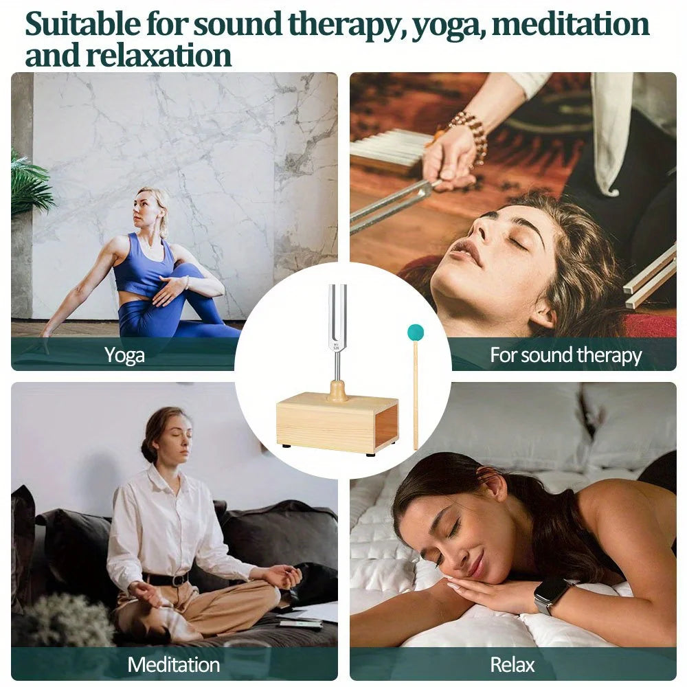 Korper™ Therapeutic Tuning Fork - With Resonant Box - Sound Therapy Meditation and Relaxation