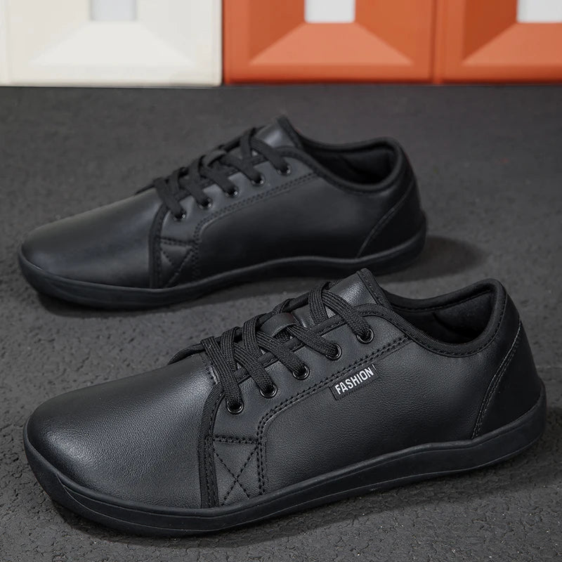 Korper™ Leather Optic Wide Toe Box Barefoot Shoes Unisex | Relieve Foot Pain