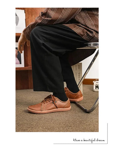 Korper™ Leather Optic Wide Toe Box Barefoot Shoes Unisex | Relieve Foot Pain