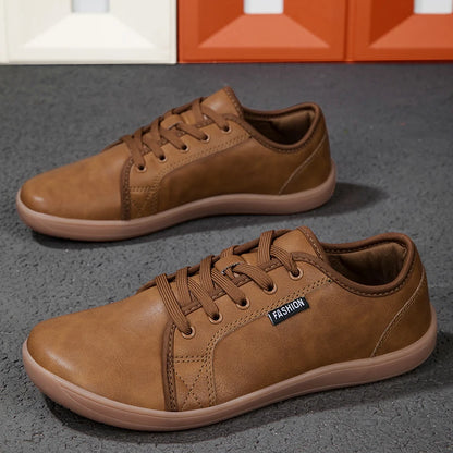 Korper™ Leather Optic Wide Toe Box Barefoot Shoes Unisex | Relieve Foot Pain