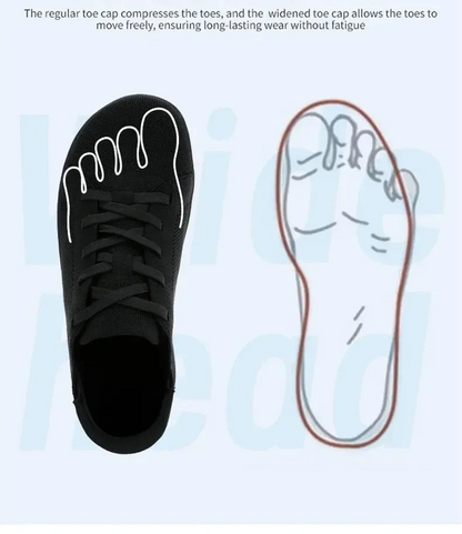 Korper™ Casual Style Wide Toe Box Barefoot Shoes Unisex | Relieve Foot Pain