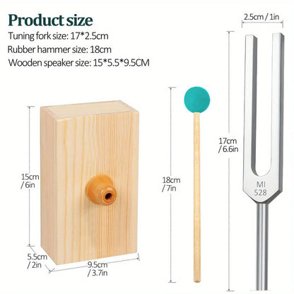 Korper™ Therapeutic Tuning Fork - With Resonant Box - Sound Therapy Meditation and Relaxation