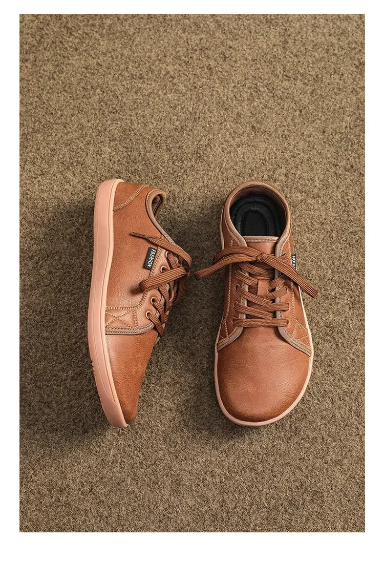 Korper™ Leather Optic Wide Toe Box Barefoot Shoes Unisex | Relieve Foot Pain