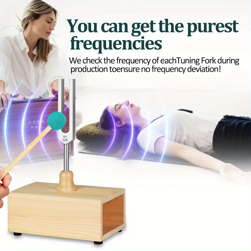 Korper™ Therapeutic Tuning Fork - With Resonant Box - Sound Therapy Meditation and Relaxation