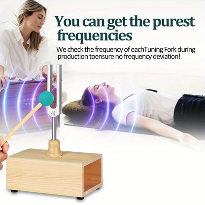 Korper™ Therapeutic Tuning Fork - With Resonant Box - Sound Therapy Meditation and Relaxation