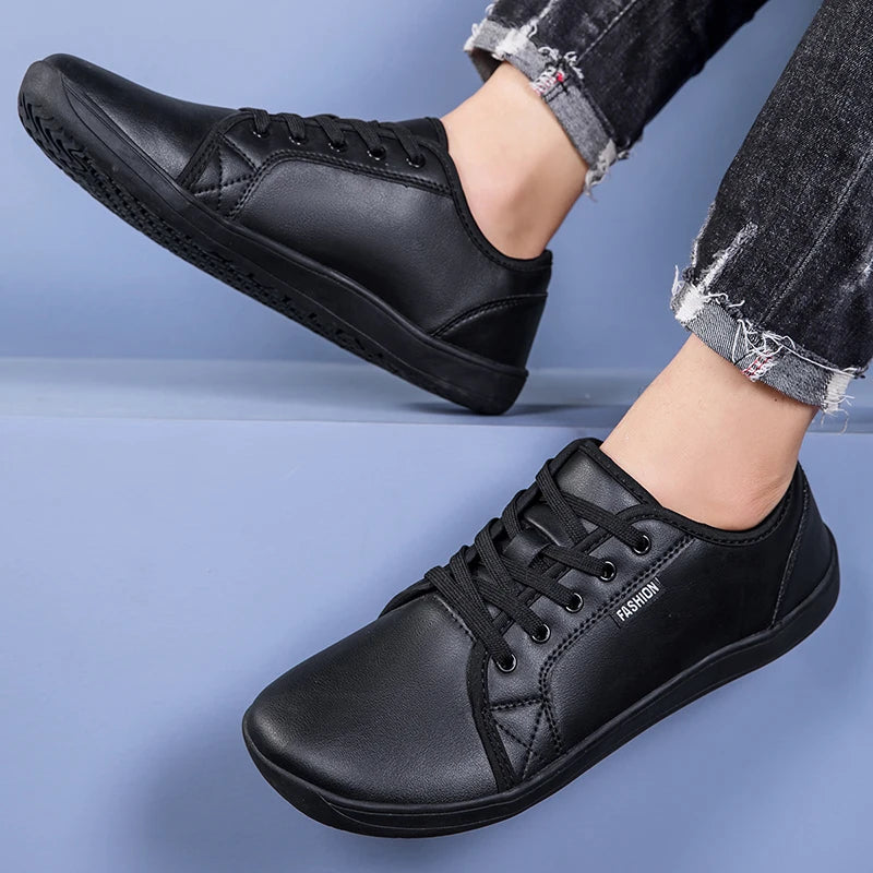 Korper™ Leather Optic Wide Toe Box Barefoot Shoes Unisex | Relieve Foot Pain