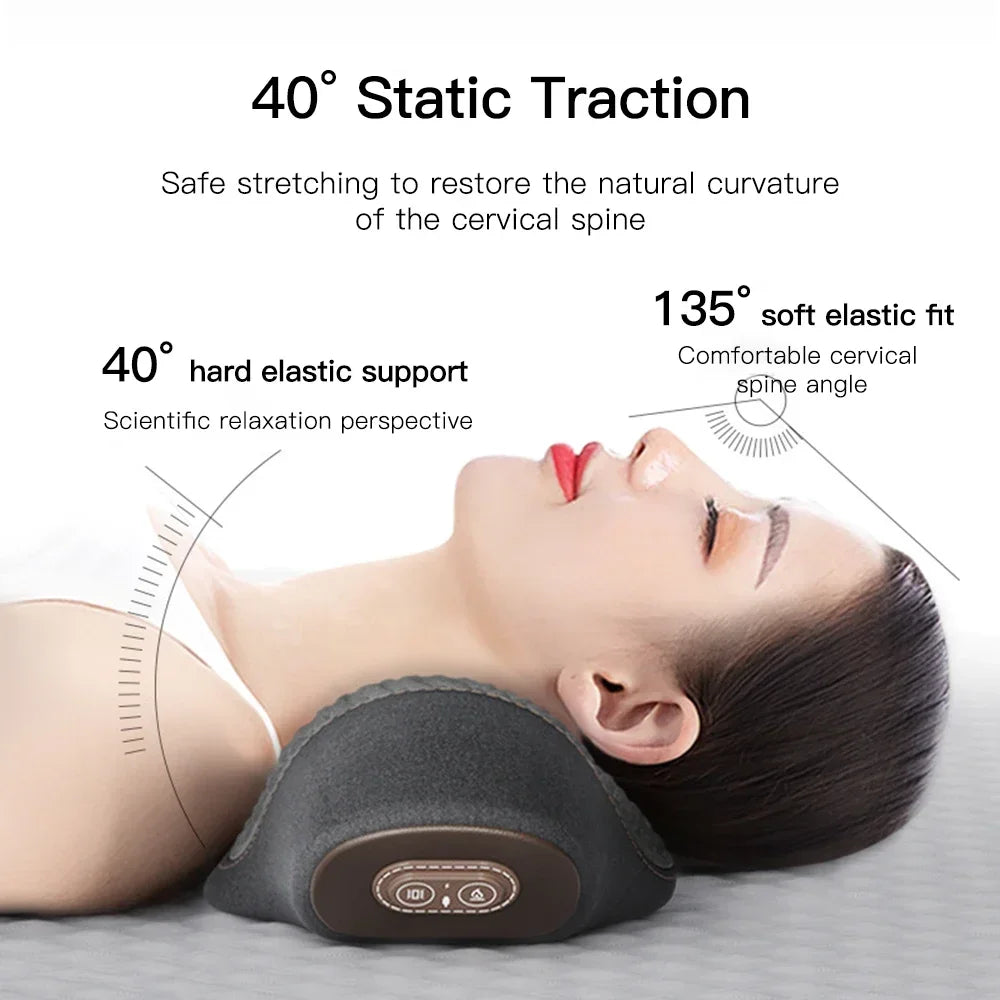 Korper™ Orthopedic Neck Massage Pillow - Cervical Stretcher - Heating Vibration