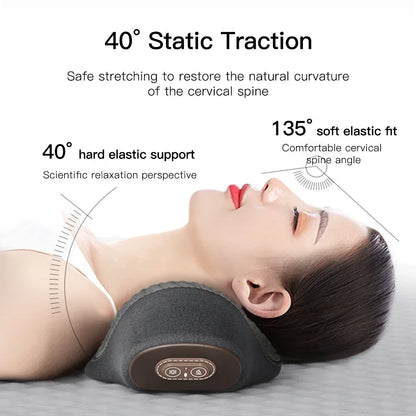 Korper™ Orthopedic Neck Massage Pillow - Cervical Stretcher - Heating Vibration