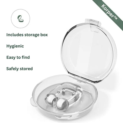 Korper™ Anti Snoring Nose Clip - Reusable Nasal Dilator for Better Airflow