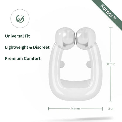 Korper™ Anti Snoring Nose Clip - Reusable Nasal Dilator for Better Airflow