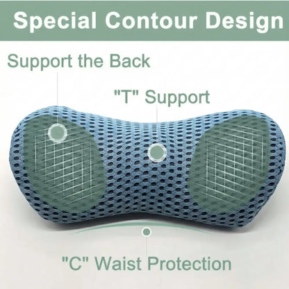 Korper™ Ergonomic Lumbar Support Pillow - Memory Foam with Mesh Cover