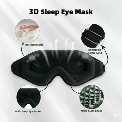 Korper™ Weighted Sleep Mask - Adjustable Gravity Bead Eye Mask for Deep Relaxation