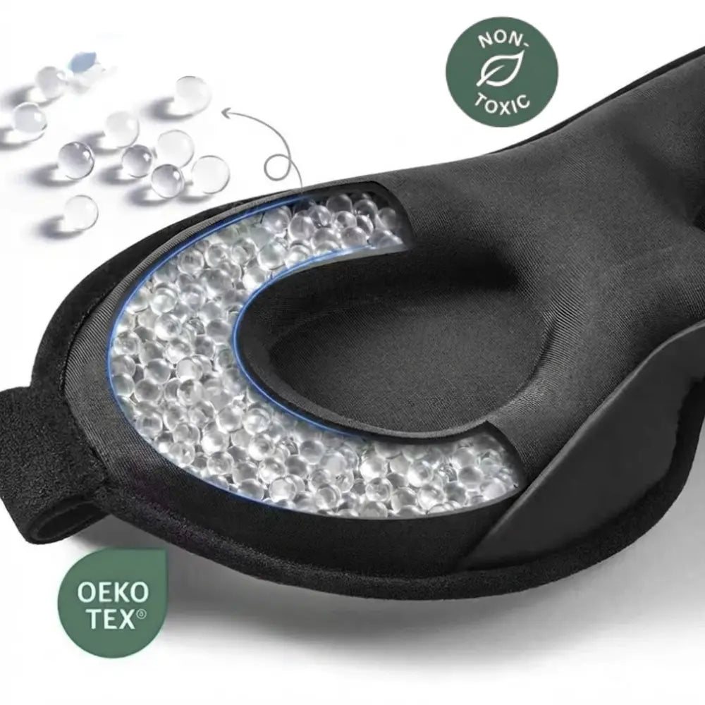 Korper™ Weighted Sleep Mask - Adjustable Gravity Bead Eye Mask for Deep Relaxation