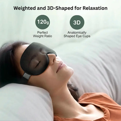 Korper™ Weighted Sleep Mask - Adjustable Gravity Bead Eye Mask for Deep Relaxation